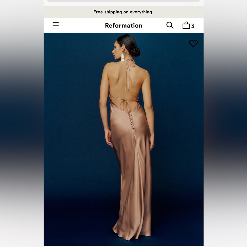 NWT Reformation Jeany Silk Dress